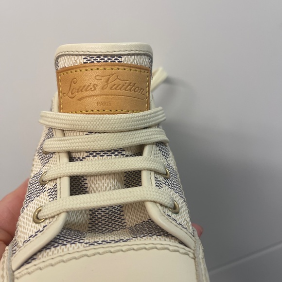 The Capucine Louis Vuitton Damier Azur CHILDREN's  Sneakers.  Size EU 31 US 13 - Picture 7 of 14